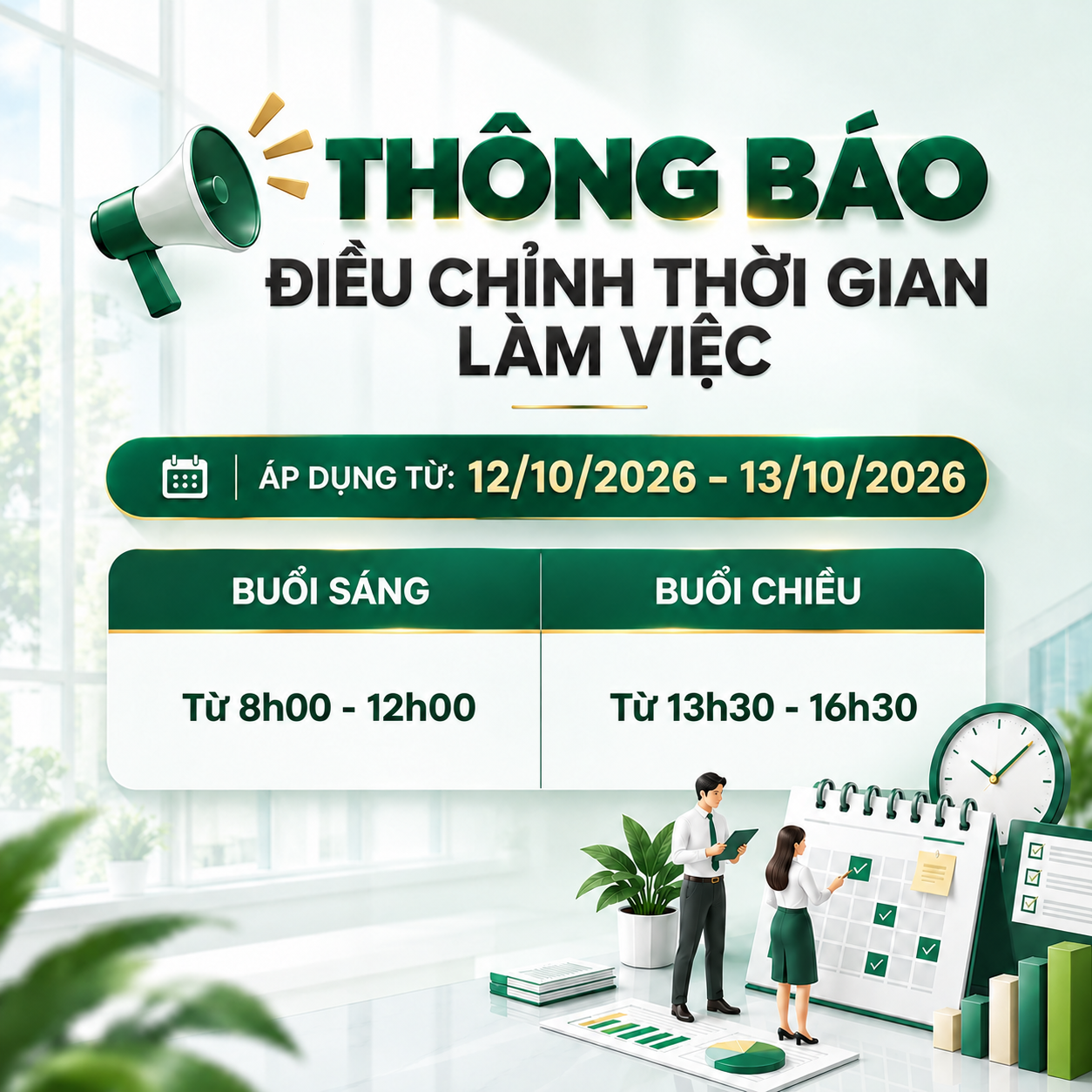 ĐIỀU CHỈNH TG LÀM VIỆC